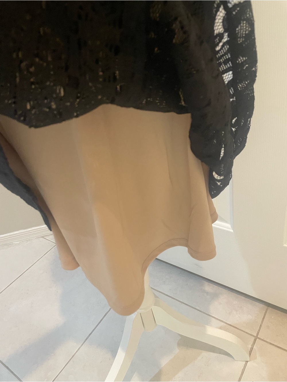 Mossimo Supply Co. Black Lace Mini Dress natural lining with Sheer Insets size L - Picture 13 of 15
